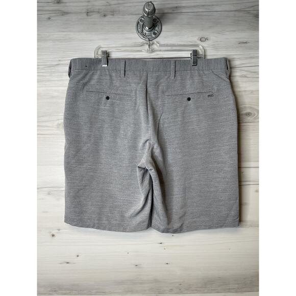 Hurley Shorts Mens 38 Gray Hybrid Stretch Casual Performance Golf Zipper Pockets - Picture 7 of 11
